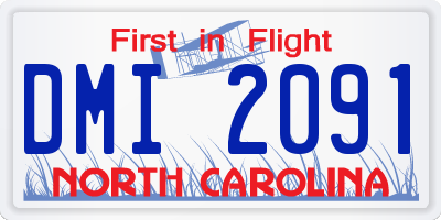 NC license plate DMI2091