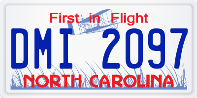 NC license plate DMI2097