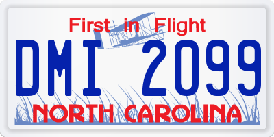 NC license plate DMI2099