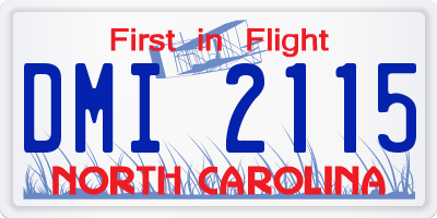 NC license plate DMI2115