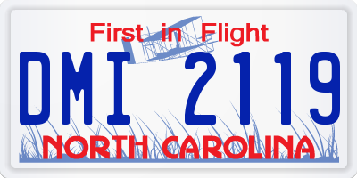 NC license plate DMI2119