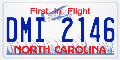 NC license plate DMI2146