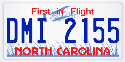 NC license plate DMI2155