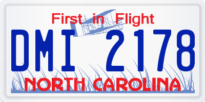 NC license plate DMI2178