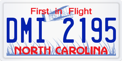 NC license plate DMI2195