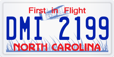 NC license plate DMI2199