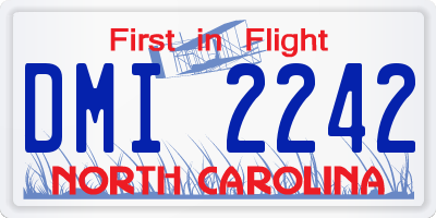 NC license plate DMI2242