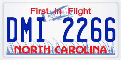 NC license plate DMI2266