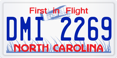 NC license plate DMI2269