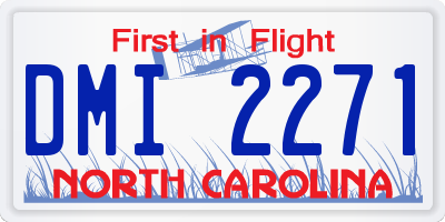 NC license plate DMI2271