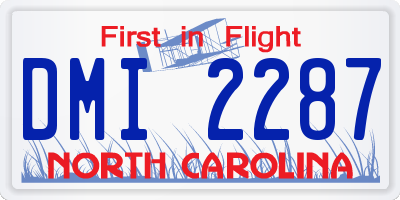 NC license plate DMI2287