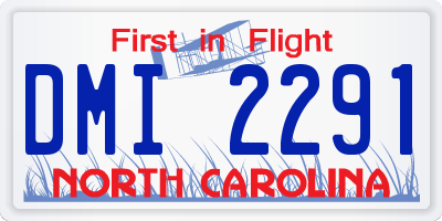 NC license plate DMI2291