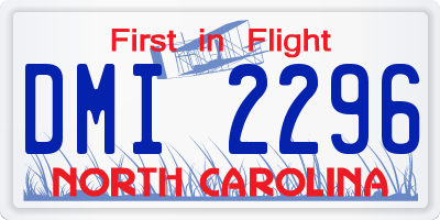 NC license plate DMI2296