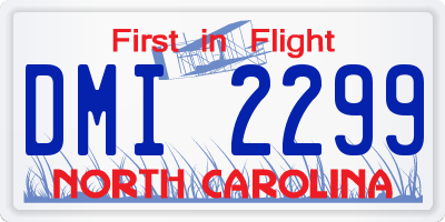 NC license plate DMI2299