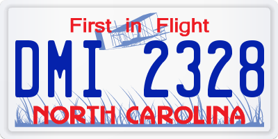 NC license plate DMI2328