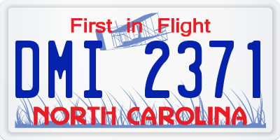 NC license plate DMI2371