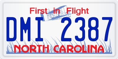 NC license plate DMI2387