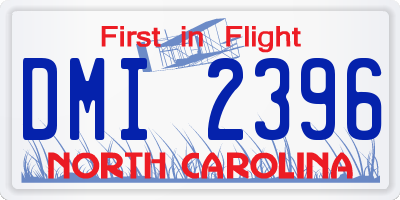 NC license plate DMI2396