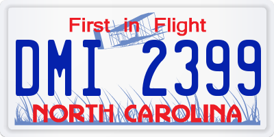NC license plate DMI2399