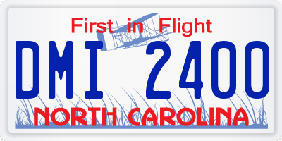 NC license plate DMI2400