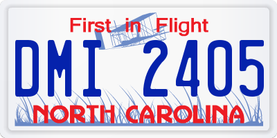 NC license plate DMI2405