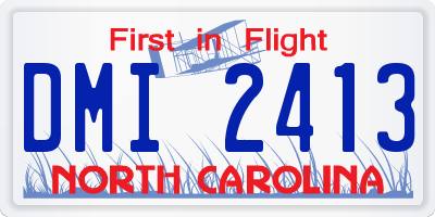 NC license plate DMI2413
