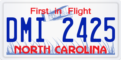 NC license plate DMI2425