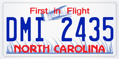 NC license plate DMI2435