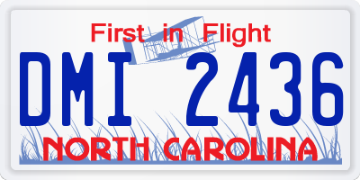 NC license plate DMI2436