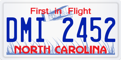 NC license plate DMI2452