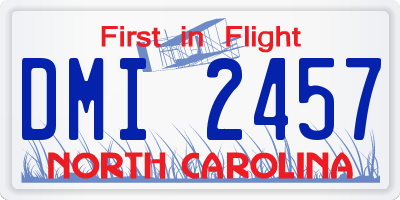 NC license plate DMI2457