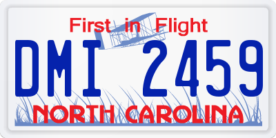 NC license plate DMI2459