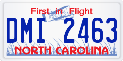 NC license plate DMI2463