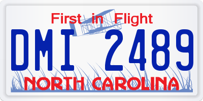 NC license plate DMI2489