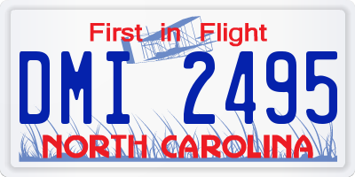 NC license plate DMI2495