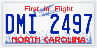 NC license plate DMI2497