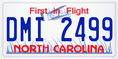 NC license plate DMI2499