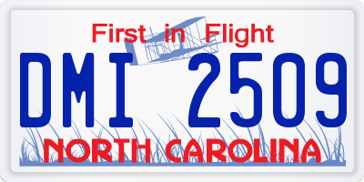 NC license plate DMI2509