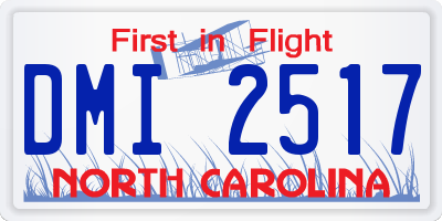 NC license plate DMI2517