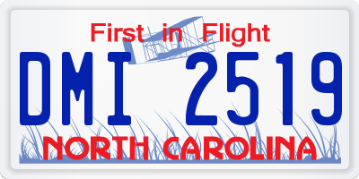 NC license plate DMI2519