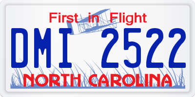 NC license plate DMI2522