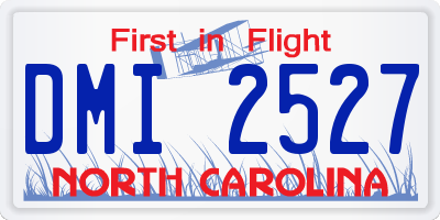 NC license plate DMI2527