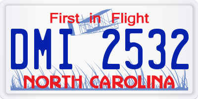 NC license plate DMI2532