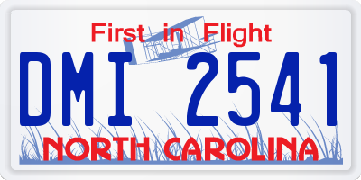 NC license plate DMI2541