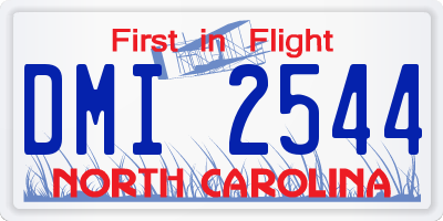 NC license plate DMI2544