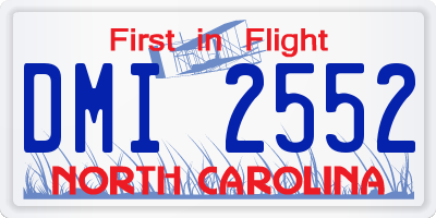 NC license plate DMI2552