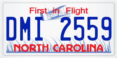 NC license plate DMI2559