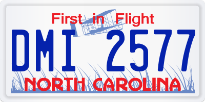 NC license plate DMI2577