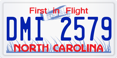 NC license plate DMI2579