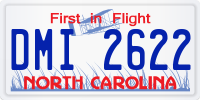 NC license plate DMI2622